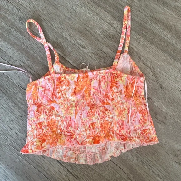 Hippie Rose Pink and Orange Tank Top - Picture 3 of 9